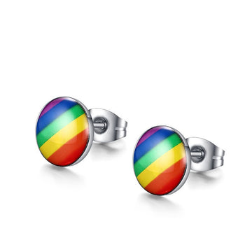 Colorful Rainbow Stud Earrings