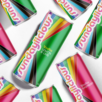 MIXED Sundaylicious Vodka Raspberry and Vodka Lemon Lime 330 ml Pack