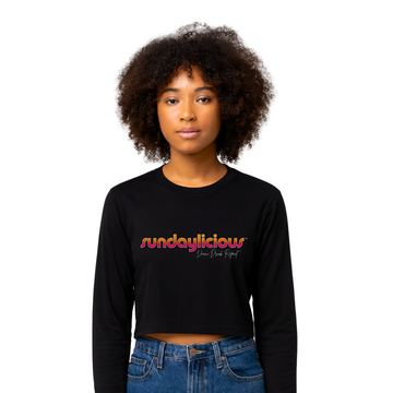 Sundaylicious - Long Sleeve Crop Tee