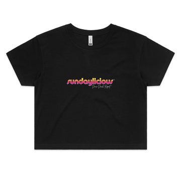 Sundaylicious - Black crop tee