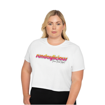 Sundaylicious -  Black & White Crop Tee